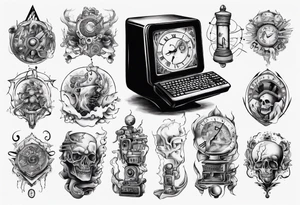 Computer time tattoo idea
