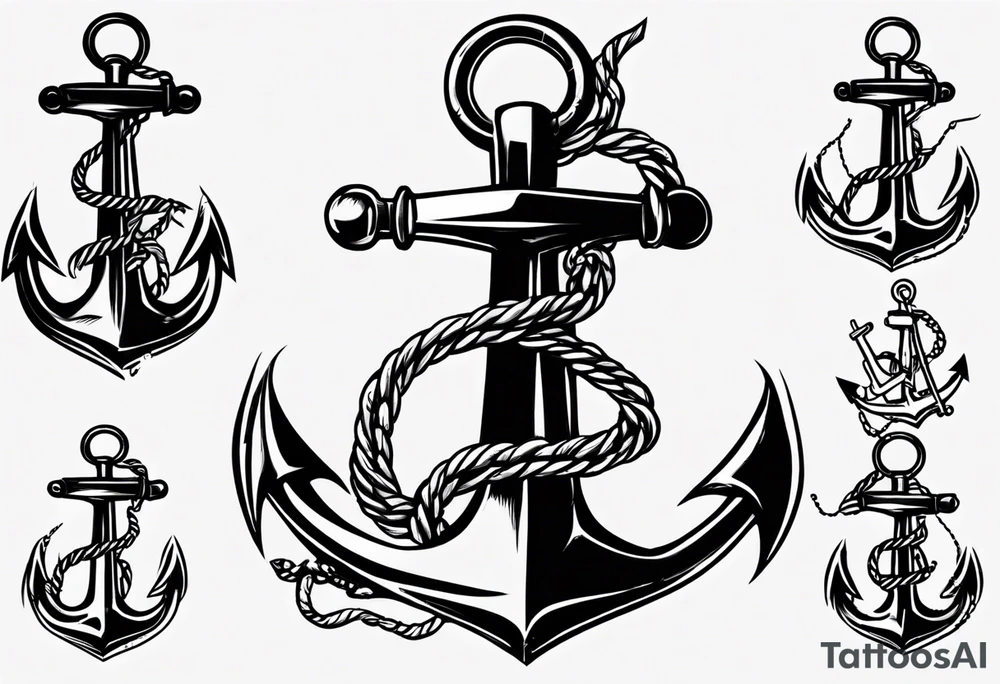 US navy anchor tattoo idea