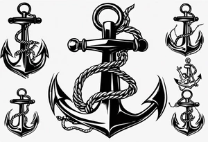US navy anchor tattoo idea