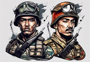 war soldier tattoo tattoo idea