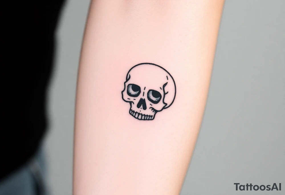 Skull dreaming tattoo idea