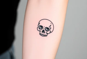 Skull dreaming tattoo idea