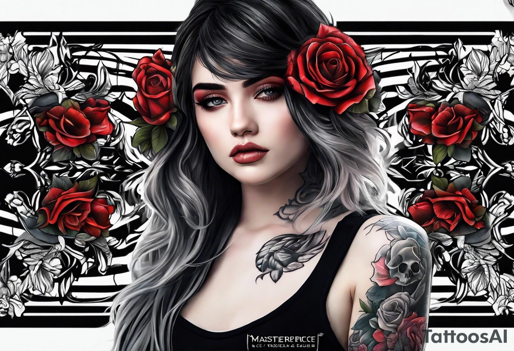 Innocence lost in a field of death and darkness tattoo idea