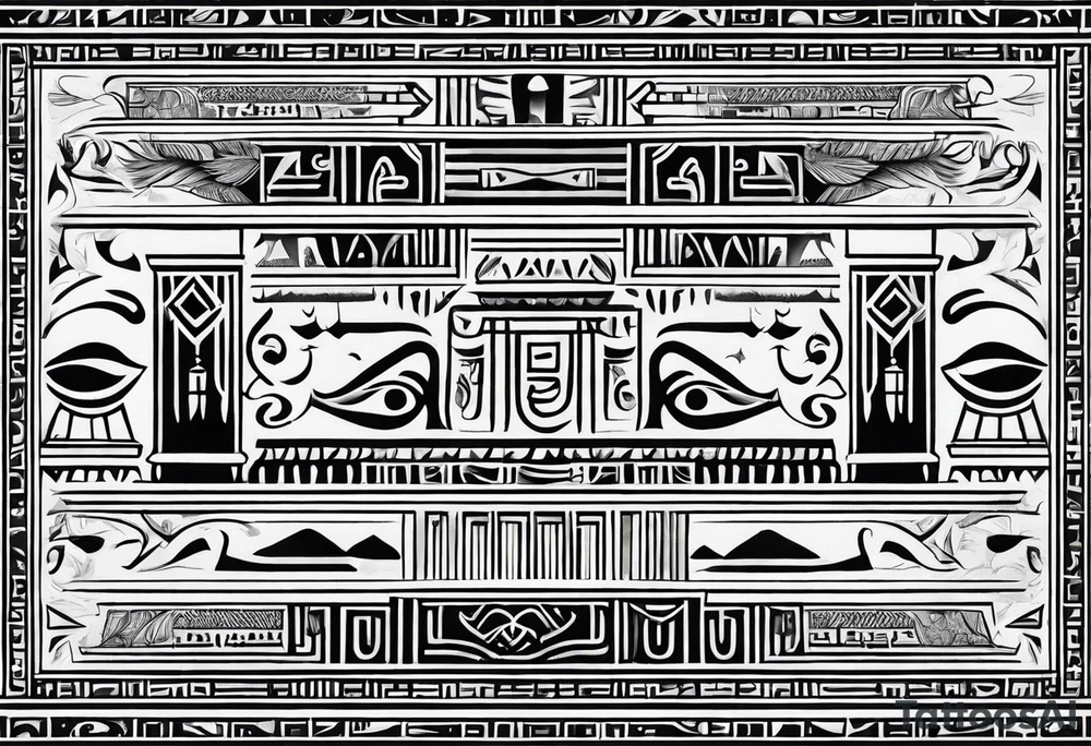 egyptian hieroglyphs tattoo idea