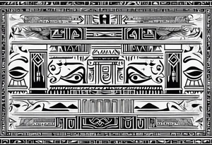 egyptian hieroglyphs tattoo idea