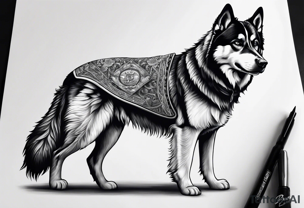 cars, snowboarding, huskie, money, rich tattoo idea