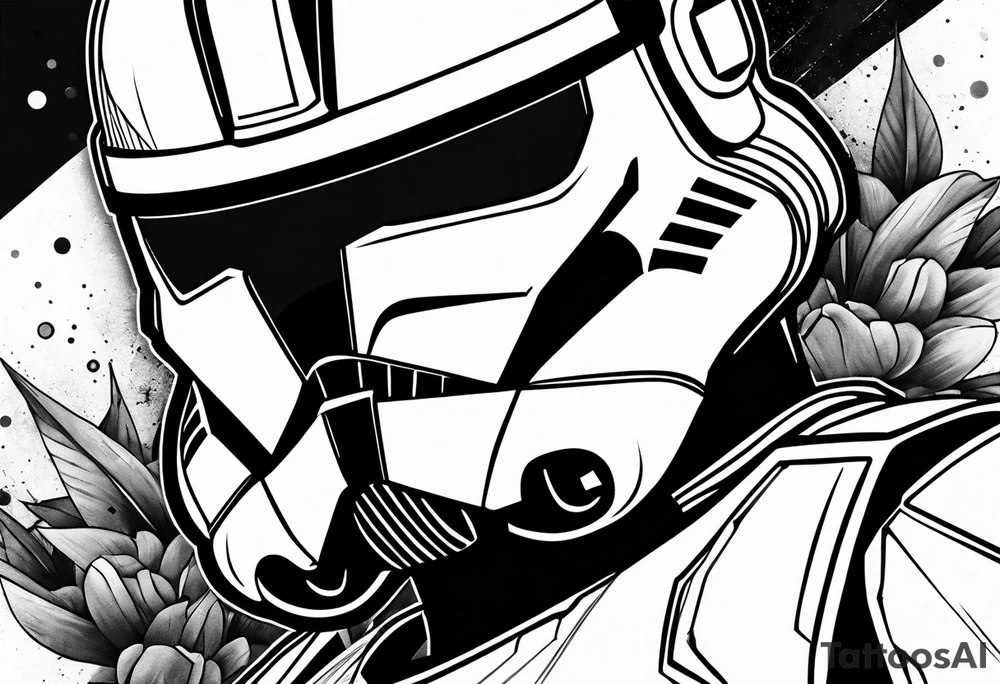 clone trooper battle tattoo idea