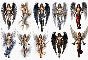 Warrior Angel picture tattoo idea