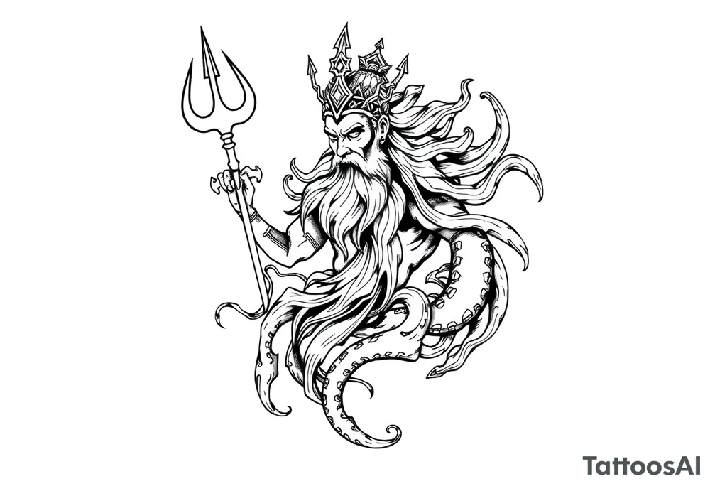 god of sea tattoo idea