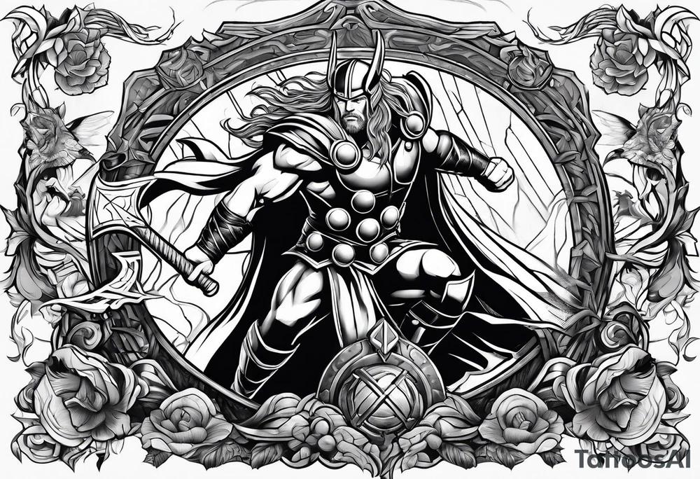 Thor im Kampf tattoo idea