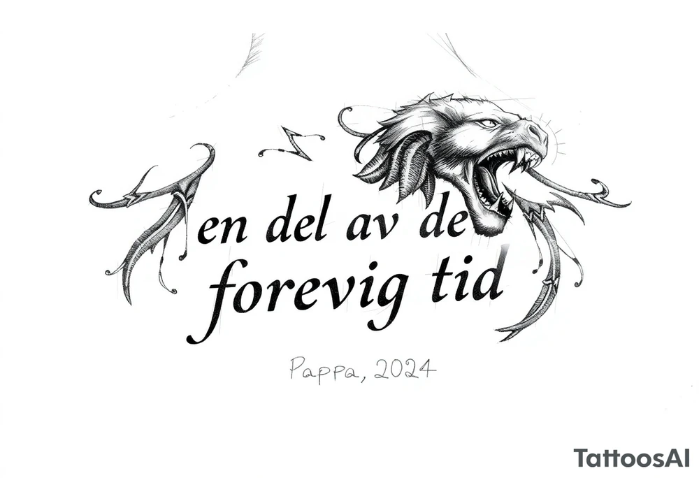 Quote: en del av deg forevig tid. Pappa 20.12.24 tattoo idea
