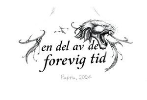 Quote: en del av deg forevig tid. Pappa 20.12.24 tattoo idea