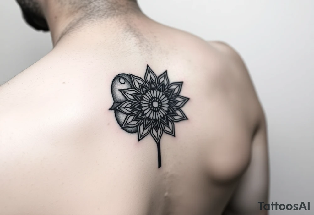 For a kidney donor- arm half sleeve using shape using shape of left kidney and mandala with mandalas cascading as a way of showing life given. More defined kidney. A kidney made of two mandalas tattoo idea