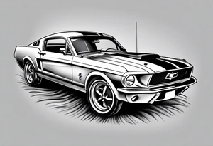 ford mustang tattoo idea