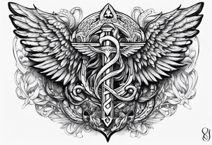 Staff of caduceus tattoo idea