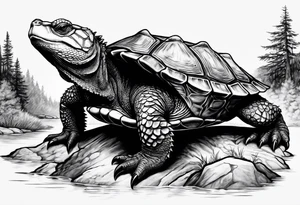 alligator snapping turtle tattoo idea