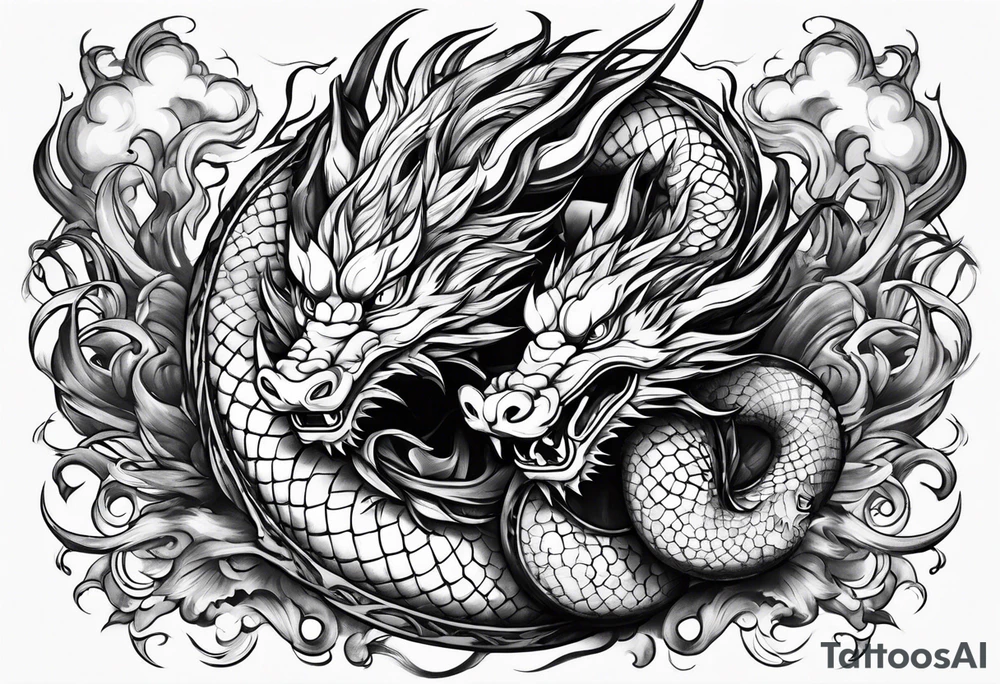 Shenron Americana style tattoo tattoo idea