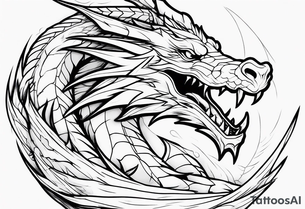 Dungeons and dragons white dragon tattoo idea