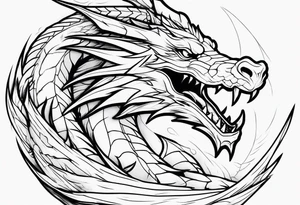 Dungeons and dragons white dragon tattoo idea