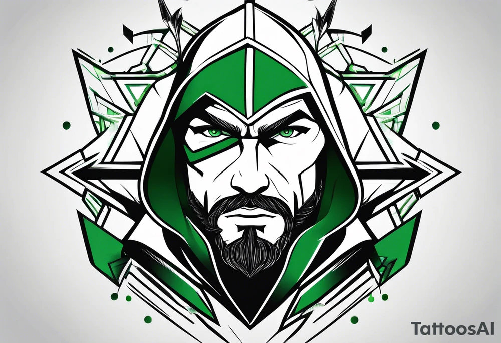 Green arrow simple design tattoo idea