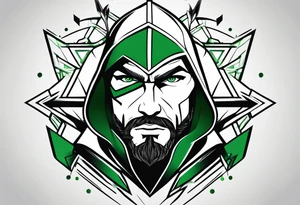 Green arrow simple design tattoo idea