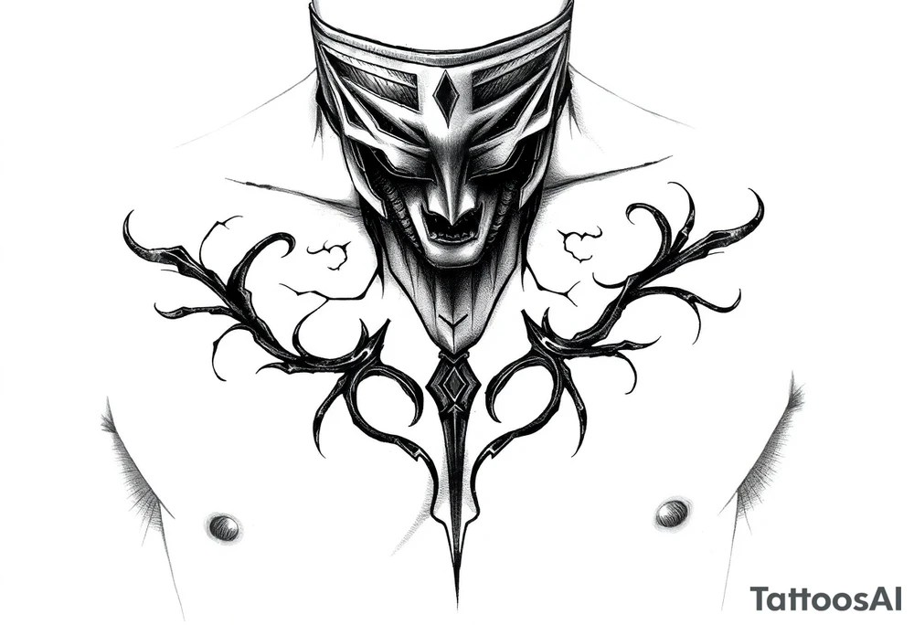 Mask your pain tattoo idea