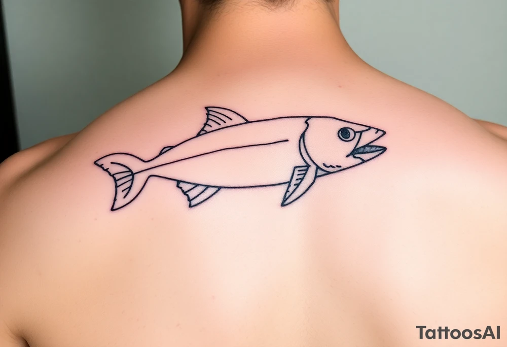 line tattoo of the outer banks tattoo idea