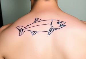 line tattoo of the outer banks tattoo idea