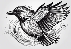Make a preview of Bird in Flight. tattoo idea