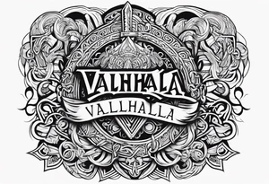 Valhalla viking gods tattoo idea