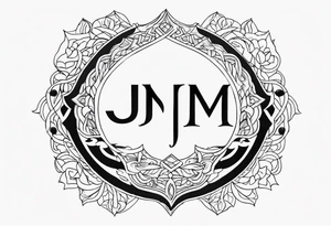 Initials JDM , JNM , JAG poems tattoo idea