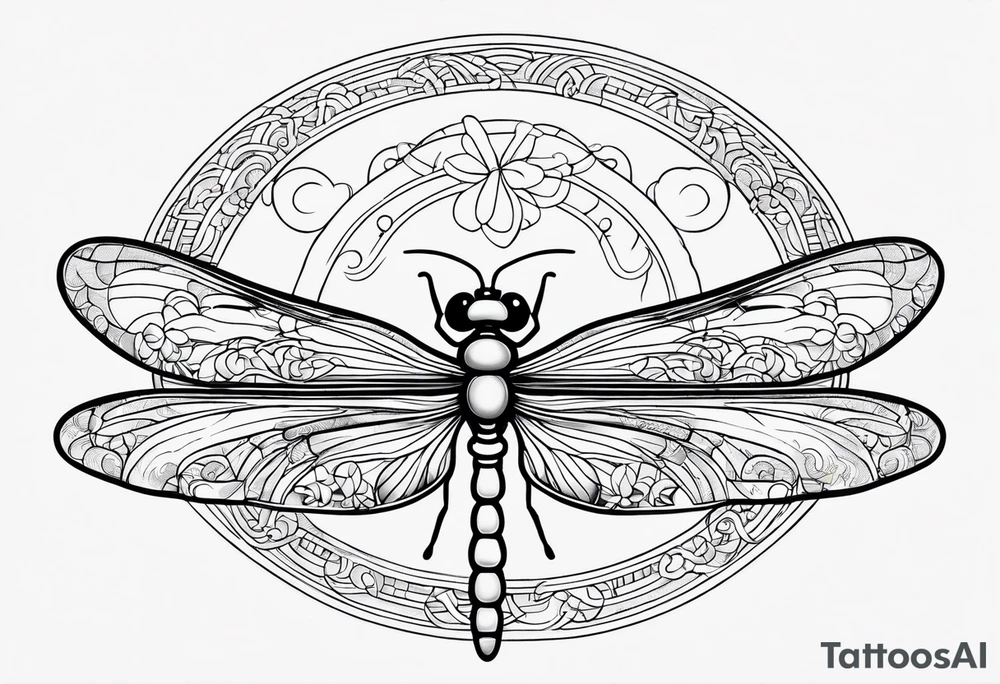 (fine line) cloud and sun with small dragonfly tattoo idea (fine line) cloud and sun with small dragonfly tattoo idea
