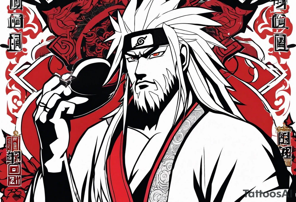 Sage mode jiraiya from the anime naruto tattoo idea