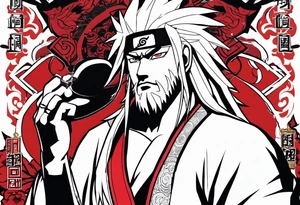 Sage mode jiraiya from the anime naruto tattoo idea