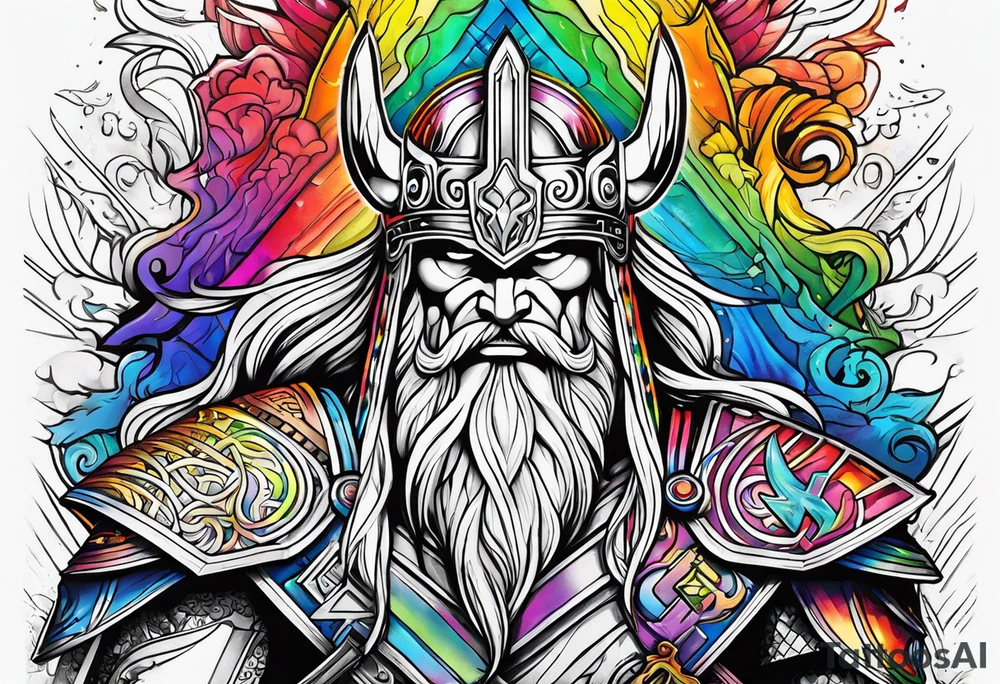 Rainbow and thor tattoo idea