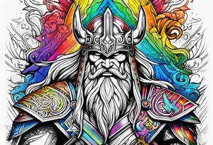 Rainbow and thor tattoo idea