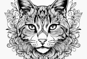 a beautiful cat tattoo idea