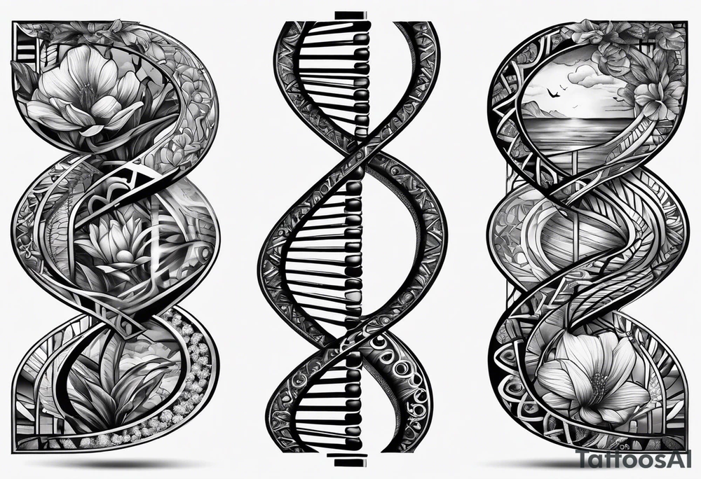 DNA strand tattoo idea