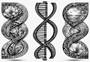 DNA strand tattoo idea