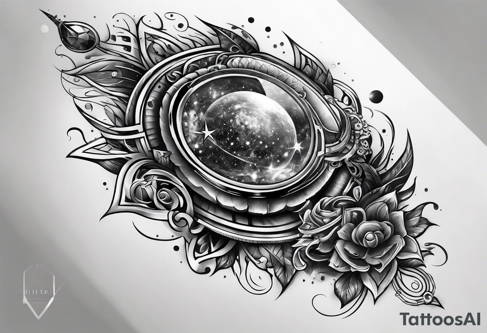 Galaxy shoulder tattoo tattoo idea