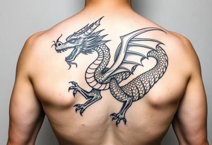 Powerful dragon tattoo idea