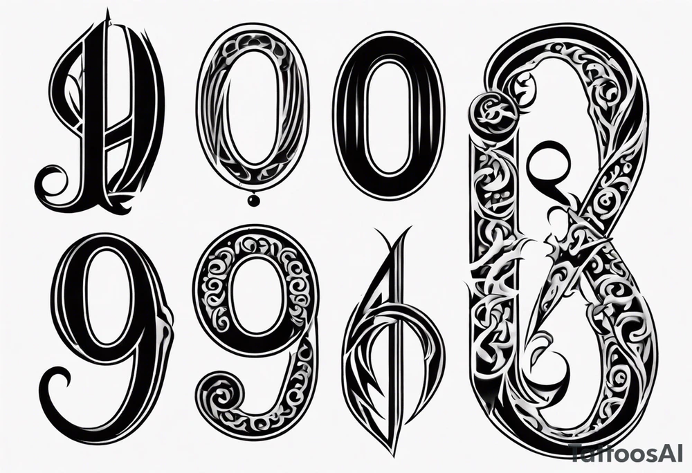 number 9. ambigram

Tall and thin tattoo idea
