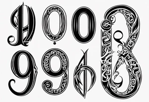number 9. ambigram

Tall and thin tattoo idea