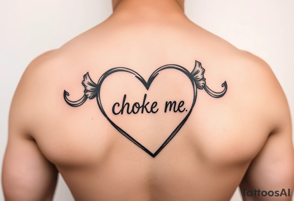 a candy heart that says choke me tattoo idea