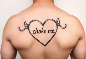 a candy heart that says choke me tattoo idea
