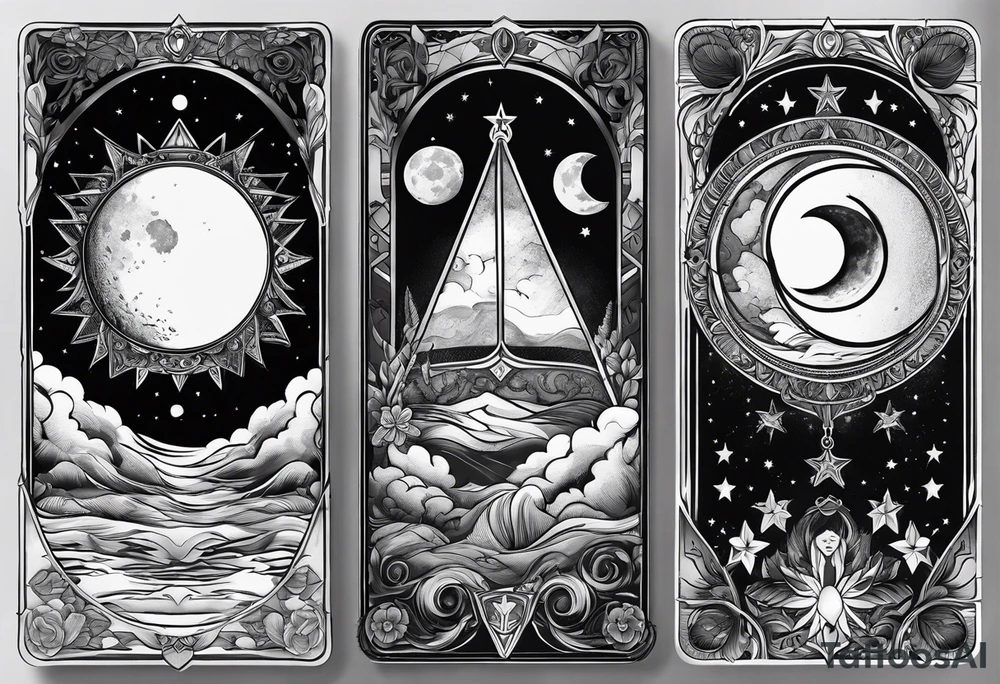 The moon tarot card tattoo idea
