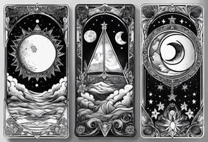 The moon tarot card tattoo idea
