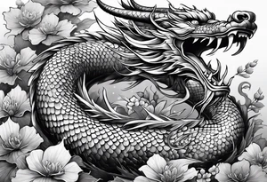 long dragon for sleeve that cover all the arm tattoo idea