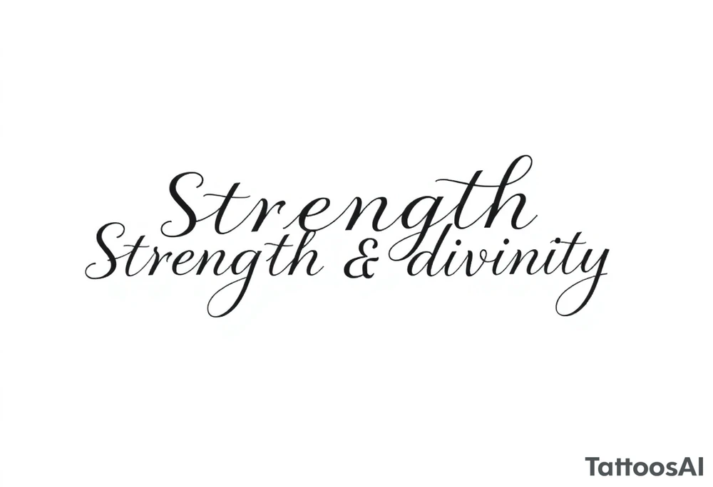 Strength divinity tattoo idea
