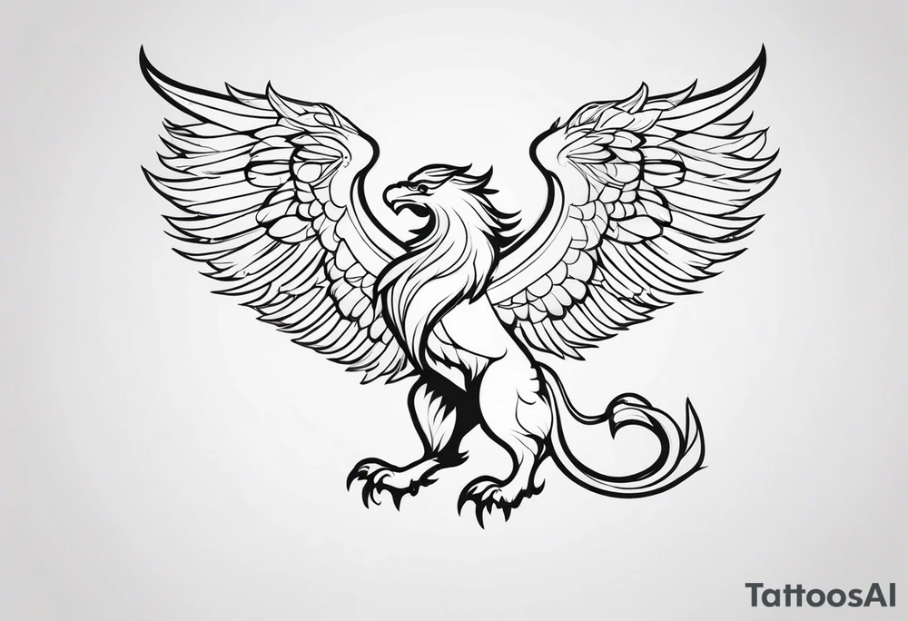 Mythical Griffin tattoo idea